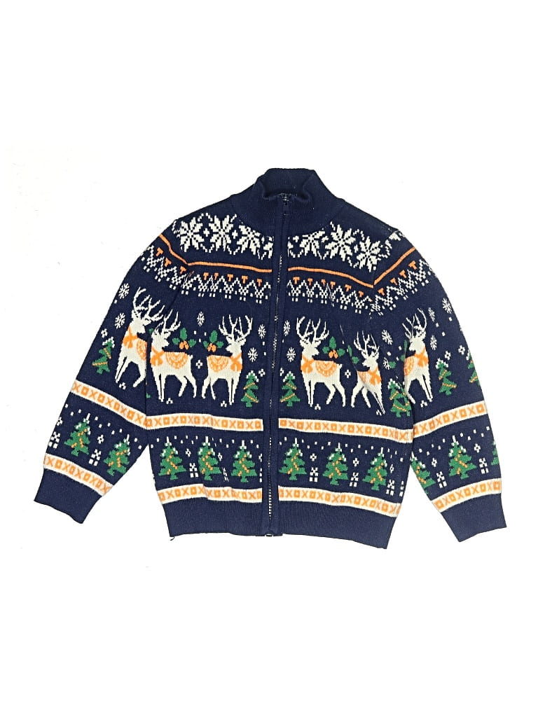 Pre-owned Unbranded Kids' Cardigan Sweater In Blue