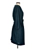 Ann Taylor 100% Polyester Solid Teal Casual Dress Size 0 - photo 4