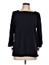 Talbots 100% Cotton Solid Blue 3/4 Sleeve Top Size L - photo 1