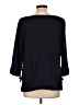 Talbots 100% Cotton Solid Blue 3/4 Sleeve Top Size L - photo 2