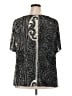 Jaclyn Smith Paisley Black Short Sleeve Henley Size 2X - photo 2