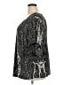 Jaclyn Smith Paisley Black Short Sleeve Henley Size 2X - photo 5