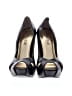 Colin Stuart 100% Leather Color Block Black Heels Size 8 1/2 - photo 2