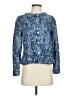 Chico's 100% Lyocell Print Blue Denim Jacket Size Sm (0) - photo 1