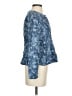 Chico's 100% Lyocell Print Blue Denim Jacket Size Sm (0) - photo 4