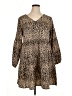 Unbranded 100% Polyester Animal Print Brown Tan Casual Dress Size XL - photo 1