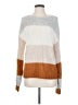 Gap Color Block Stripes Multi Color White Pullover Sweater Size S (tall) - photo 1