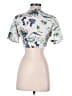 Shein 100% Rayon Tropical Ivory Short Sleeve Blouse Size 6 - photo 2