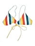 Unbranded Stripes Yellow Orange Swimsuit Top Size L - photo 1