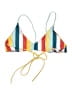 Unbranded Stripes Yellow Orange Swimsuit Top Size L - photo 2