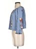 Body Central 100% Rayon Blue 3/4 Sleeve Blouse Size S - photo 5
