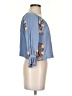Body Central 100% Rayon Blue 3/4 Sleeve Blouse Size S - photo 4