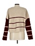 Mi ami 100% Polyester Color Block Burgundy Tan Pullover Sweater Size L - photo 2