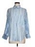 Zara Stripes Blue 3/4 Sleeve Button-Down Shirt Size M - photo 1
