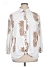 Unbranded 100% Polyester Print Ivory Long Sleeve Blouse Size XL - photo 1