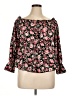 Assorted Brands 100% Polyester Black 3/4 Sleeve Blouse Size 16 - photo 1