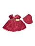 First Impressions 100% Polyester Burgundy Dress Size 0-3 mo - photo 1