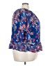 Massini 100% Polyester Blue Short Sleeve Blouse Size 3X - photo 4
