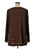 Dennis by Dennis Basso Brown Long Sleeve Blouse Size XL - photo 2