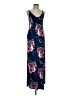 Unbranded Floral Blue Casual Dress Size XS - photo 1