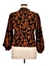 Shein Animal Print Brown 3/4 Sleeve Blouse Size XL - photo 2