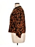 Shein Animal Print Brown 3/4 Sleeve Blouse Size XL - photo 5