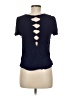 Forever 21 Contemporary Blue Short Sleeve Top Size M - photo 2