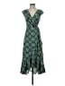 Max Studio Paisley Green Casual Dress Size XS - photo 1