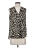 Vince Camuto 100% Polyester Animal Print Black Sleeveless Blouse Size S - photo 1
