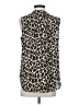 Vince Camuto 100% Polyester Animal Print Black Sleeveless Blouse Size S - photo 2