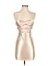 Unbranded 100% Polyester Metallic Gold Cocktail Dress Size 00 - photo 1