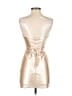 Unbranded 100% Polyester Metallic Gold Cocktail Dress Size 00 - photo 2