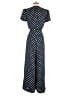 Fabrice Perry 100% Polyester Polka Dots Blue Jumpsuit Size 6 - photo 2