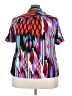 Elementz Color Block Purple Short Sleeve Blouse Size 3X (estimated) - photo 2