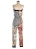 Fraiche by J 100% Polyester Paisley Blue Jumpsuit Size S - photo 2
