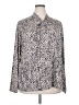 Liz Claiborne Animal Print Silver Long Sleeve Blouse Size 2X - photo 1