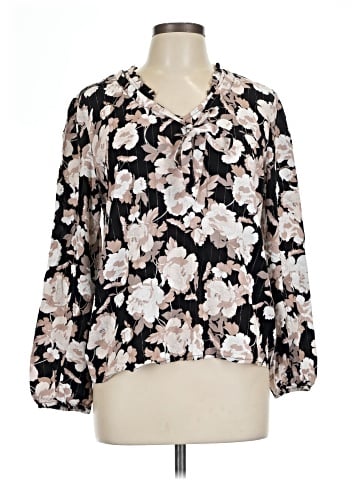 Como Black 3/4 Sleeve Blouse (view 1)
