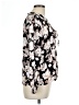 Como Black Floral Black 3/4 Sleeve Blouse Size L - photo 4