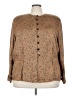 Rena Rowan 100% Rayon Tweed Brown Long Sleeve Blouse Size 24W - photo 1