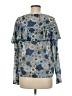 Just Fab Blue 3/4 Sleeve Blouse Size M - photo 2
