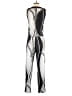 BCBGMAXAZRIA Graphic Silver Jumpsuit Size S - photo 2
