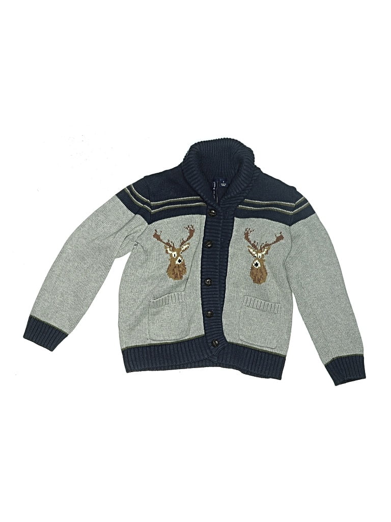 Pre-owned Janie And Jack Kids' Cardigan Sweater In Gray