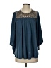 Deletta 100% Cotton Blue 3/4 Sleeve Blouse Size XS - photo 1