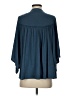 Deletta 100% Cotton Blue 3/4 Sleeve Blouse Size XS - photo 2