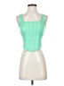 Express 100% Polyurethane Green Sleeveless Top Size XS - photo 1