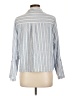 Adrienne Vittadini Stripes Blue Long Sleeve Blouse Size L - photo 2