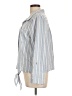 Adrienne Vittadini Stripes Blue Long Sleeve Blouse Size L - photo 5