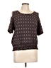 Goddess Brown Short Sleeve Blouse Size L - photo 1