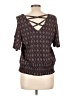 Goddess Brown Short Sleeve Blouse Size L - photo 2