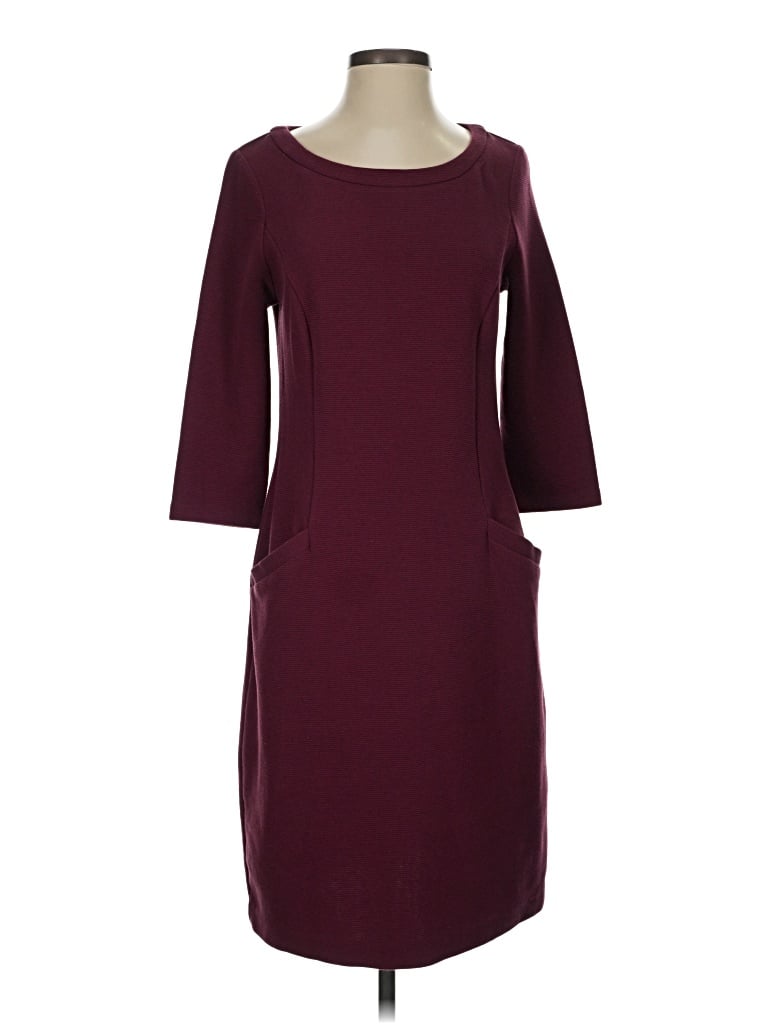 Pre-owned Boden Casual Dress In Burgundy